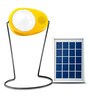 Boom- [3-In-1] Portable Solar Lamp with Fm, Mp3, & USB Mobile Charging Solar Light Lamp with Yellow Base